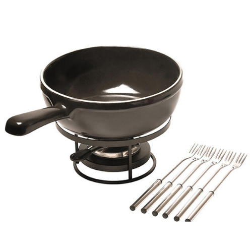 Emile Henry Fondue set Ø240mm Fusain zwart